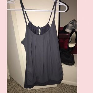 Gray flowy tank